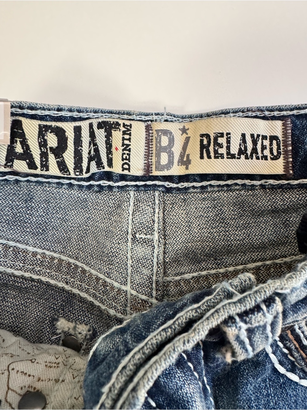 NWT! Ariat Jeans Boys Size 7R Blue B4 Relaxed Stretch Boot Cut Youth Western - Picture 2 of 6